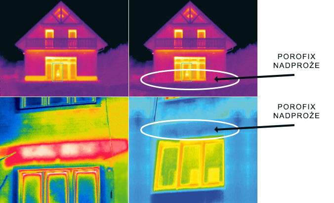Izolacja termiczna NADPROŻA - Produkt POROFIX SYSTEM 